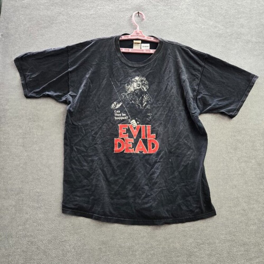 Vintage Evil Dead Horror Movie Shirt Mens 2XL Black Fruit of the Loom Y2K Tee